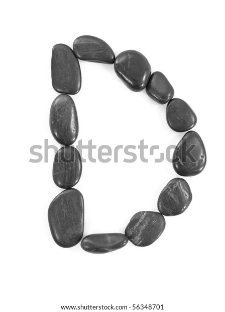 Letter D Made Stones Isolated On Stock Photo (Edit Now) 56348701