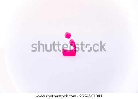 letter Dal, Arabic letter d, Small model of the Arabic letter d in pink color isolated on a white background, Classical Arabic, ABC Arabic alphabet , حرف الذال العربي حروف اللغة العربية، ذ.