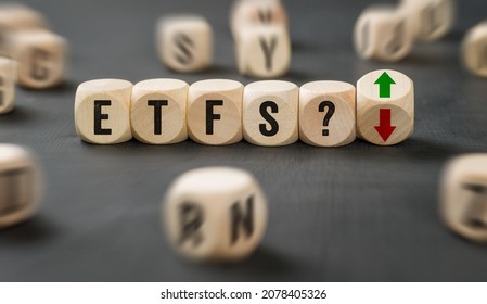 Letter Dice With The Word ETFs