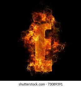 Fire Letter L Burning Flame Flaming Stock Illustration 553401931 ...