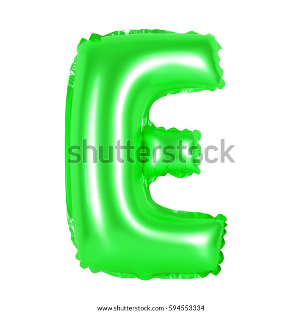 green letter balloons