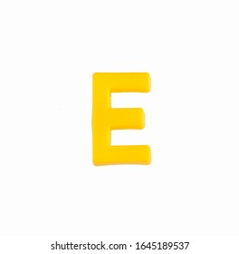 Letter E Yellow Color Plastic Part Stock Photo 1645189537 | Shutterstock