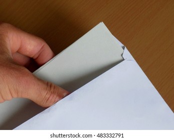 Letter In Envelope, Man Goes To Read Mail Post