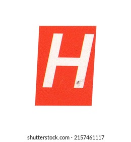 letter h magazine cut out font, ransom letter, isolated collage elements for text alphabet. hand made and cut, high quality scan. halftone pattern and texture detail. newspaper and scraps - Shutterstock ID 2157461117