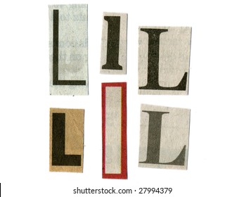 Paper Cut Letter L Stock Photos Images Photography Shutterstock