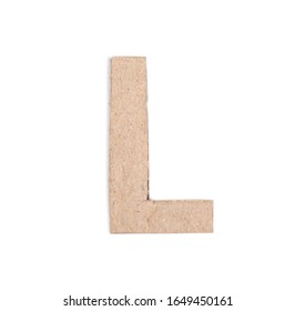 Letter L Made Cardboard Isolated On Stock Photo 1649450161 | Shutterstock