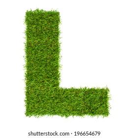 Letter L Made Green Grass Isolated Stock Photo 196654679 | Shutterstock