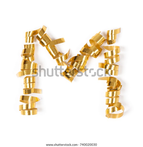 Letter M Alphabet Letters Objects Gold Stock Photo Edit Now 740020030