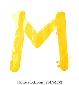 Letter M Character Hand Drawn Oil Stock Photo 234761392 | Shutterstock