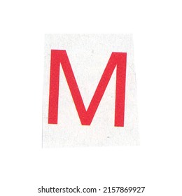 Letter M Magazine Cut Out Font Stock Photo 2157869927 | Shutterstock