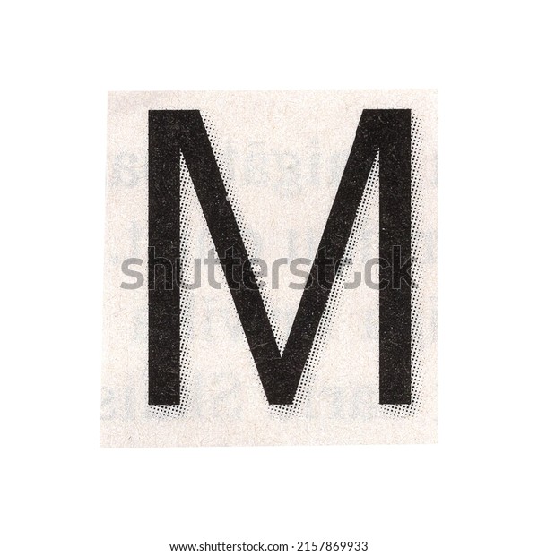 Letter M Magazine Cut Out Font Stock Photo 2157869933 | Shutterstock