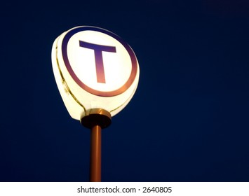 The Letter T For The Oslo Subway (T-Bane)