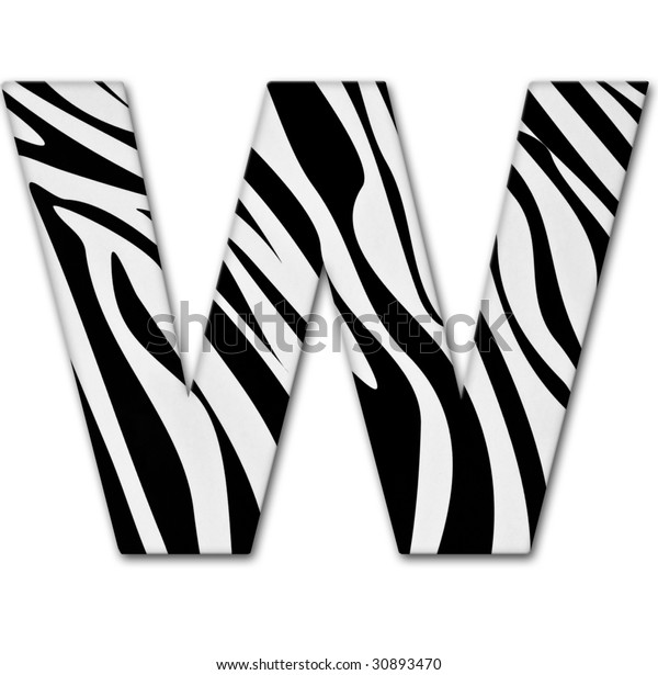 Letter W Alphabet Made Animal Print Stock Photo (Edit Now) 30893470