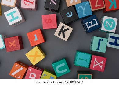 Letter Wood Cubes Block Symbol