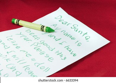 Letter written to Santa by a child. - Powered by Shutterstock