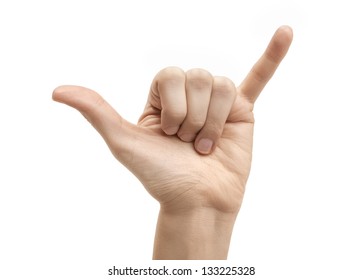 The Letter Y Using American Sign Language