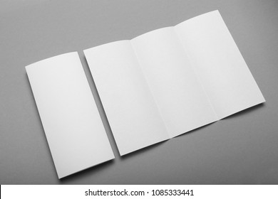 Letterhead Blank Mockup, Trifold Leaflet DL Flyer Template.