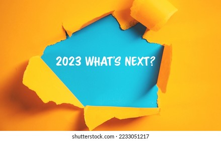 Lettering 2023 what's next? Torn piece of paper - Shutterstock ID 2233051217