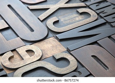 Letterpress background - Shutterstock ID 86757274