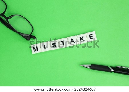 letters of the alphabet with mistakes. the concept of wrongdoing or committing a wrongdoing