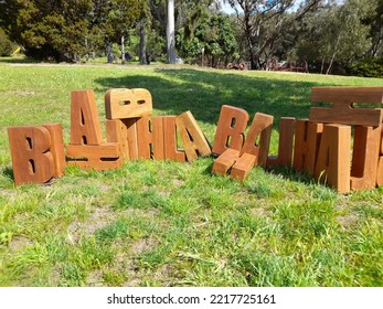 Letters Artwork In Adelaide Hills, Carrick Hill House