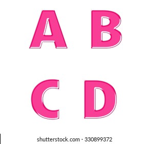 Letters A B C D