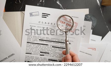Letters classified as very confidential Foto stock © 