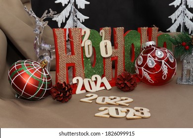 Christmas Decoration Postcards Tags Marry Cristmas Stock Photo (Edit Now) 716329150