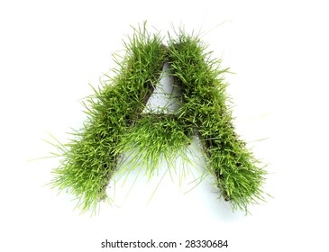 Letters made of grass - A