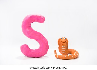 Letters Made From Play Clay With Some Visualizations.