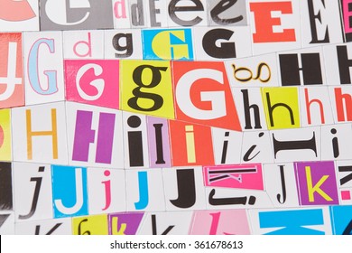 letters from magazine clippings - Shutterstock ID 361678613