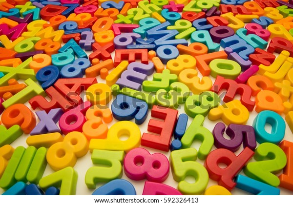 Letters Numbers Jumble Stock Photo (Edit Now) 592326413