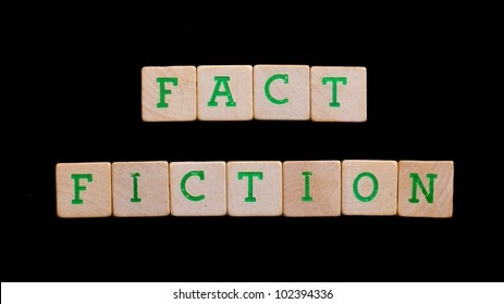 Letters On Old Wooden Blocks (fact, Fiction)