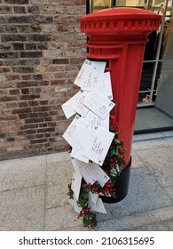 Letters To Santa Claus And Red Letterbox