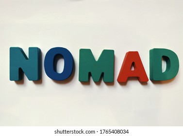 Letters Spelling Nomad In English Made Of Alphabetical Puzzle