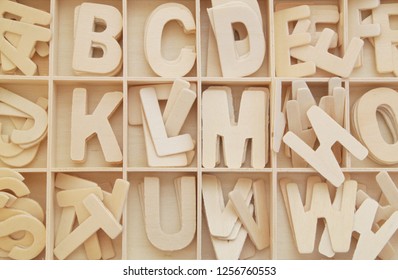 Letters Wooden Box Background Stock Photo 1256760553 | Shutterstock