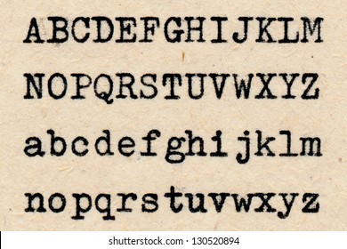 Letters written with a typewriter on an aged paper.