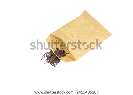 Lettuce green salad seeds scattered on white isolated background