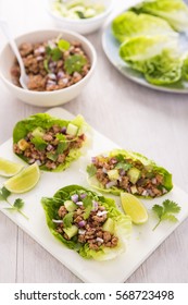 Lettuce Larb Wraps