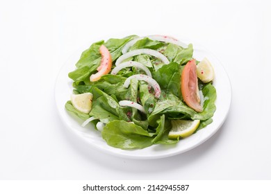 Lettuce, Tomato, Onion And Lemon Salad