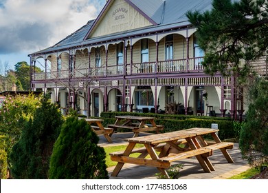 Leura, New South Wales, Australia. June 30, 2020. The Beer Garden And Rear Of The Alexandra Hotel In Leura