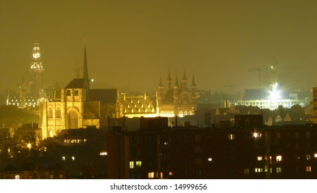 Leuven City Hall And St Peters Church And University Library