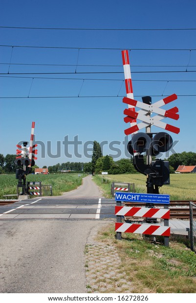 Level Crossing Trafficlights Countryside Stock Photo Edit Now