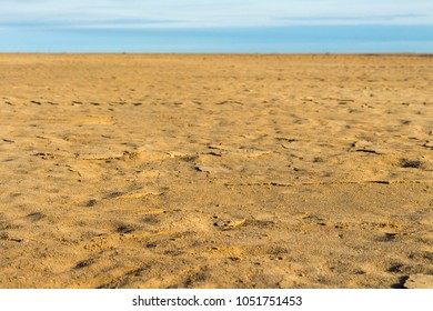 level ground with sand