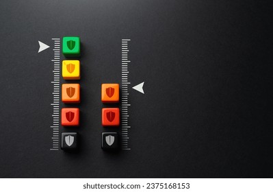 Levels of protection. Comparison of two protection systems. Improved security measures. Terrorist threat. Level of stability and safety.