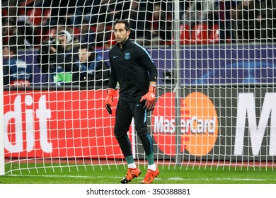 Leverkusen, Germany- December 9, 2015: Claudio Bravo During The UEFA Champions League Game Between Bayer 04 Leverkusen Vs Barcelona At BayArena Stadium