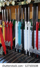 The Levers And Controls In A Train Signal Box.