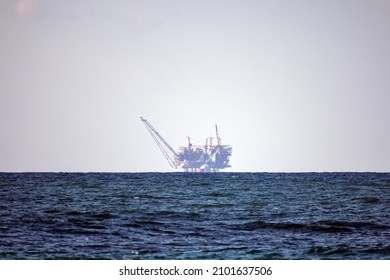 Leviathan Gas Field, A Large Natural Gas Field In The Mediterranean Sea Off The Coast Of Israel.