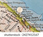 Levittown, Puerto Rico marked by a white map tack. Levittown is a neighborhood in Toa Baja, PR.