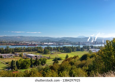 Lewis And Clark Bridge Connecting Rainier, Oregon To Longview, Washington